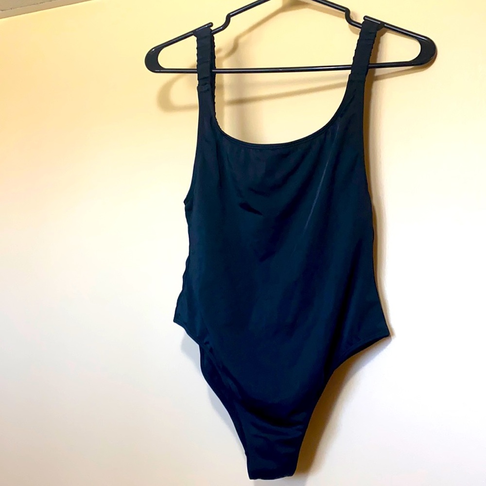 Simons one piece black swimsuit